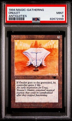 1994 MTG Magic the Gathering Antiquities Onulet Vintage WOTC PSA 9 Mint - Image 1 of 4