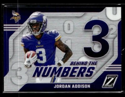 2023 Panini Zenith #14 Jordan Addison Behind the Numbers RC - Image 1 of 2