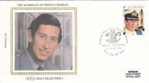 King Charles III Princess Diana Wedding GB Guernsey Benham FDC 1981 (131611) - Picture 1 of 1