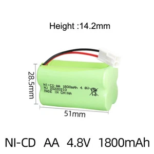 1× NiCd AA 4.8V 1800mAh Rechargeable Battery EL-2P plug for electric toy RC car - Picture 1 of 2