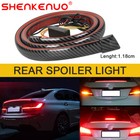 120cm Carbon Fiber LED Car Tail Brake Light Bar Strip Rear Spoiler Lip Trim UK