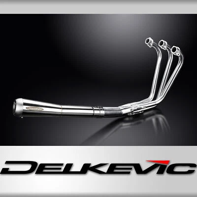 Yamaha XS750 XS850 1976-82 Polished Stainless Exhaust 3-1 Reverse Cone Silencer - Image 1 of 4