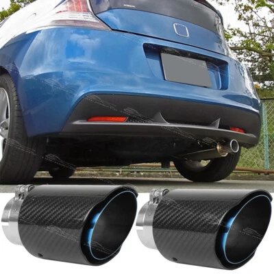 Silenciador de tubo de escape de 2 puertas de fibra de carbono para Honda CR-Z 2,5" en 3,5" Foto 1 de 4