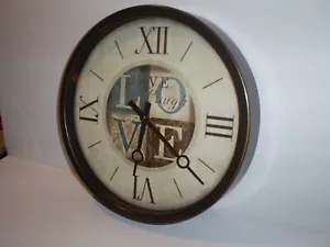 BeautifuL 12" Inspirational Wall Clock By Firstime. (Live, Laugh , Love) - Picture 1 of 3