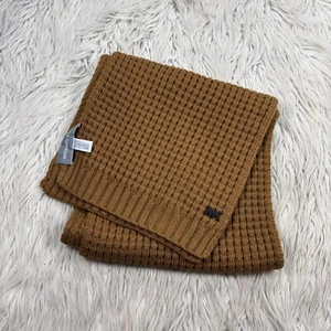 NWOT Michael Kors Brown Knit Rectangle Scarf Unisex - Afbeelding 1 van 4