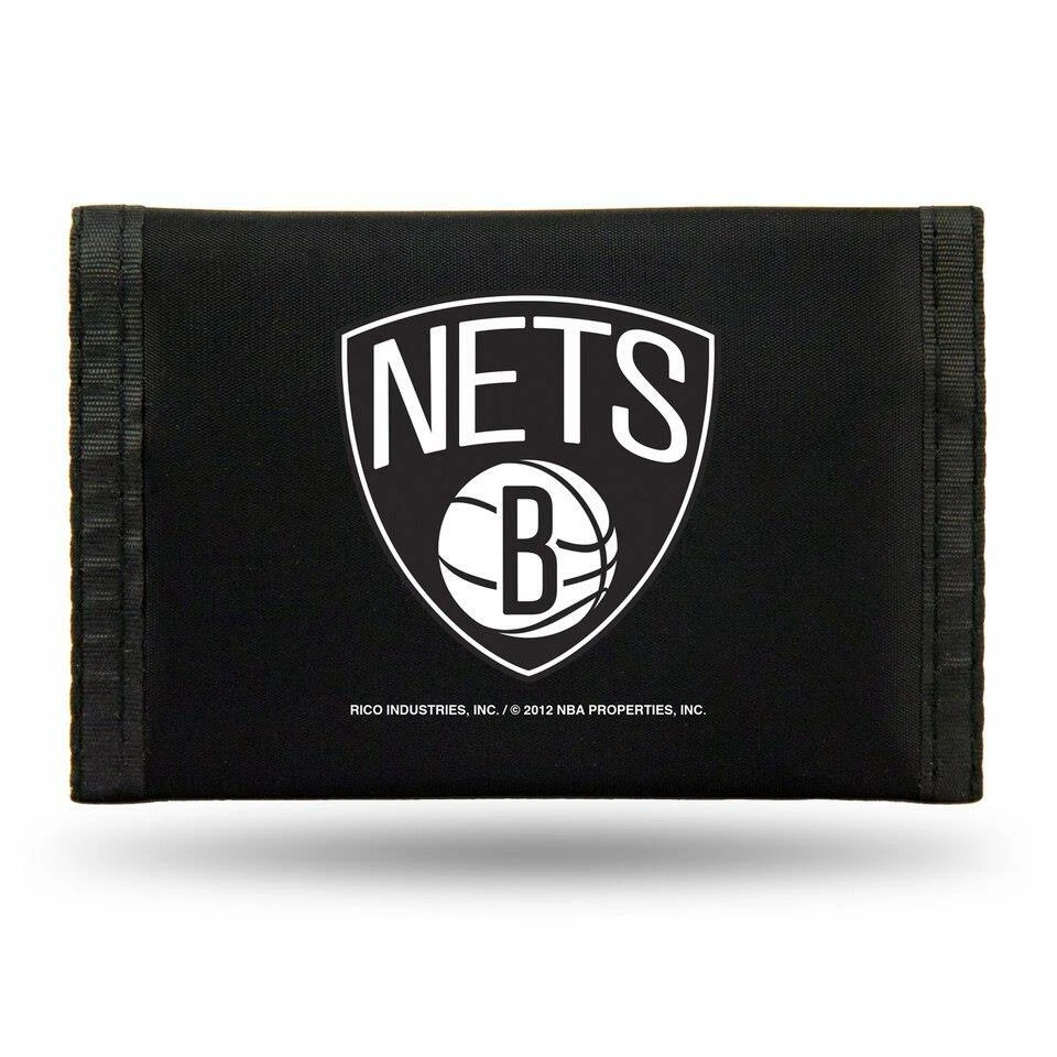 Brooklyn Nets Nylon Tri-Fold Wallet [NEW] MLB Vinyl Trifold Billfold ID - Image 1 of 1