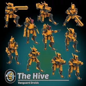 Compatible con Wargames - Vanguard Droid Warriors x 10, Fire Team, The Hive - Imagen 1 de 5