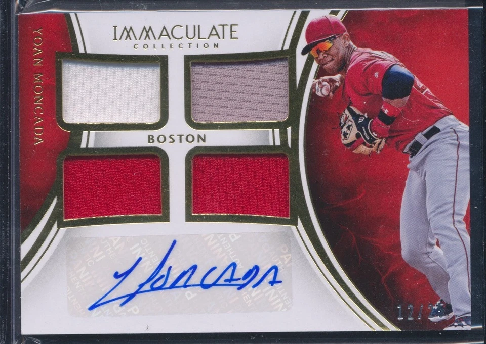 2016 Panini Immaculate Collection Yoan Moncada Quad Jersey Autograph Auto /25 - Image 1 of 1