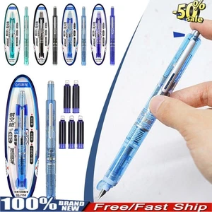 Retractable Fountain Pen Writing Smooth Press Fountain Pen Men & Women Writing - Picture 1 of 21