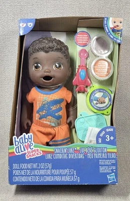 Hasbro Baby Alive Super Snacks Snakin' Luke 2016 Caja Original Afroamericana Foto 1 de 4