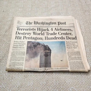 HISTORIC Washington Post 9/11 Issue on September 12 2001 *COMPLETE SET A,B,C,D,E - Picture 1 of 6