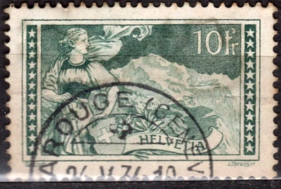 SWITZERLAND #185 1930 10fr The Jungfrau Used - Image 1 of 2