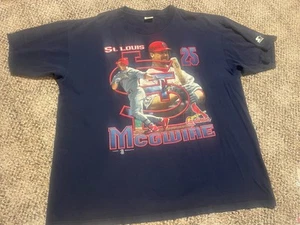 Vintage Starter Blue T Shirt Mark McGwire 1998 X-Large XL Vintage - Picture 1 of 5