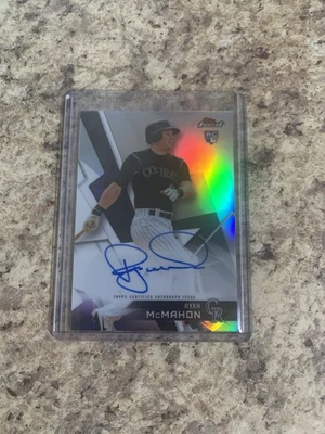 2018 Ryan McMahon Topps Finest RC AUTO Colorado Rockies - Image 1 of 2