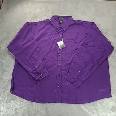 Men’s Jonathan Corey 4xL Button Down Purple Long Sleeve 100% Cotton  - Image 1 of 4