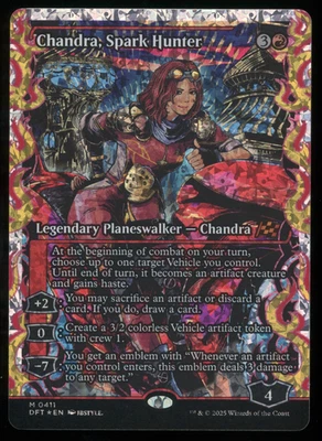 Chandra, Spark Hunter - Fracture Foil - Showcase - MTG Aetherdrift - RareCo - Image 1 of 3