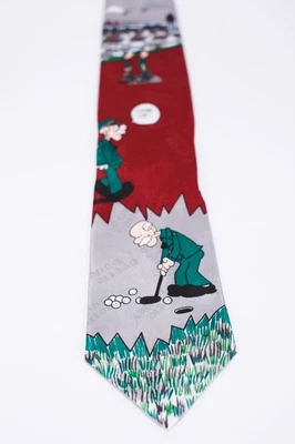 Corbata clásica para hombre vintage 1993 Golf Beetle Bailey de Mort Walker dibujos animados Foto 1 de 4