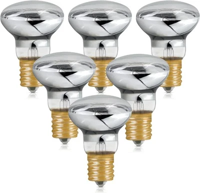 E17 R39 30W 120V 可调光暖白色熔岩灯泡,6 件装 — 第 1/4 张图片