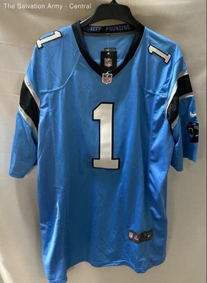 Camiseta deportiva de fútbol americano Nike para hombre azul Carolina Panthers Cam Newton 1 talla XL Foto 1 de 4