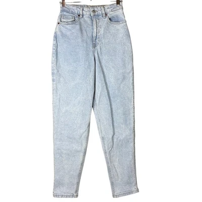 H&M разделенный размер 4 сужающийся мама джинсы высоты лодыжки света стирка ретро классический - Изображение 1 из 4