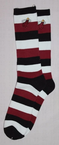 Miami Heat Pro Stripe Mens Crew Socks LRG Cover