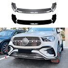 Front Bumper Splitter For Benz GLE Class Coupe W167 C167 2024 AMG Black