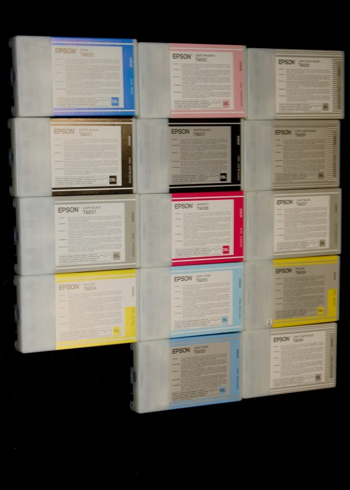Complete set (14 Epson Ultrachrome HD Ink Cartridges, EMPTY - Image 1 of 1