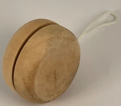 1x Jo-Jo Jojo Holz YoYo Natur 5,3 x 2,8 cm Geschicklichkeitsspiel Spielzeug Holz