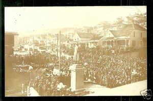 Lead rppc unveiling Thomas J Grier Monument South Dakota 1915 - Picture 1 of 1