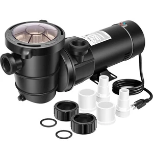 1.0/1.5/2.0 HP Swimming Pool Pump Above Ground w/ Strainer Basket ETL Certified - Picture 1 of 9