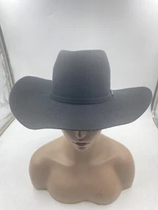 Ariat kids size large black punchy bull rider wool cowboy hat NWD - Picture 1 of 8