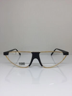 New Vintage GIANFRANCO FERRE GFF 43 Eyeglasses GFF 43 C. 971 Gold w/ Black Italy - Image 1 of 4