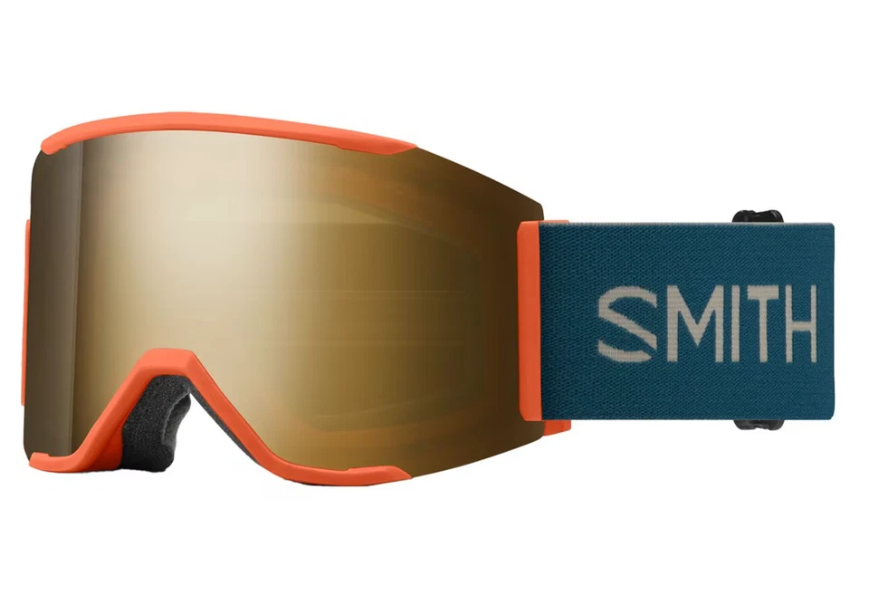 NEW Smith Squad Mag Snow Goggles-Rust-CPS Black Gold+CP Storm Blue Sensor Lens
