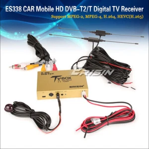 Car Mobile DVB-T2 Box H.264/265 Digital TV Receiver HDMI HEVC USB 160km/h ES338 - Afbeelding 1 van 10