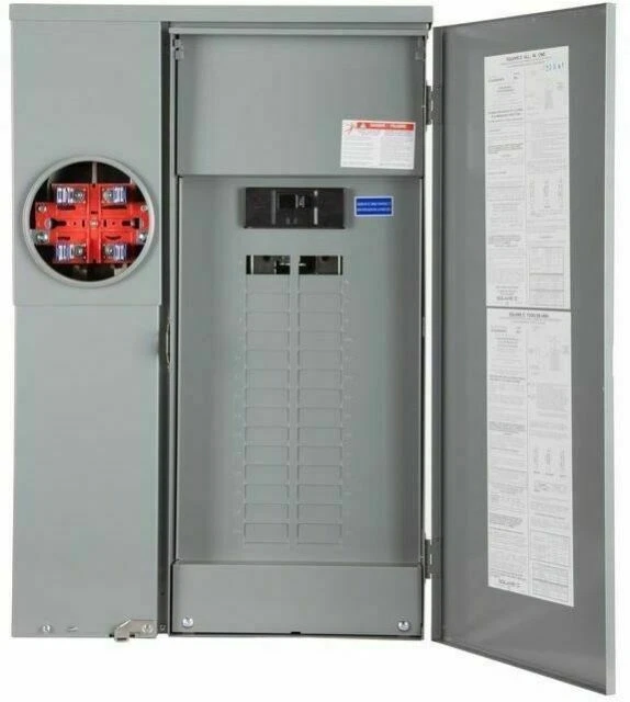 Square D SC3042M200PS Homeline 200 Amp 30-Space 42-Circuit Outdoor Ring-Type... - Image 1 of 1