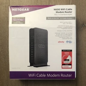 Netgear Router Model C3700 N600 Wifi Cable Modem Router *USED* - Picture 1 of 10