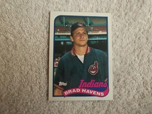 Topps 1989 / MLB "BRAD HAVENS" #204 Cleveland Indians Trading Card n24 - Picture 1 of 2