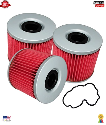 for Suzuki GS550 1977 1978 1979 1980 1983 1984 1985 1986 Oil Filter 3-Pack - Image 1 of 2