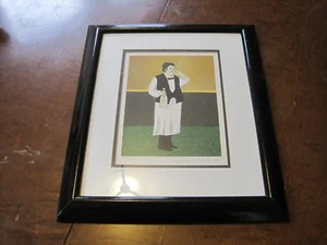 Kerl Buffet, Weinprobe LE 741/2000 signiert gerahmt/mattiert 9x11" Kunstdruck - Bild 1 von 4