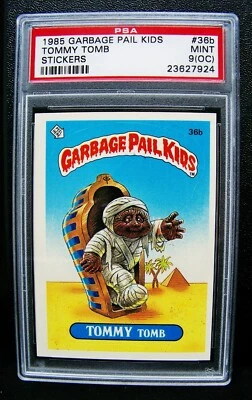 GARBAGE PAIL KIDS, 1985, 1st Series, #36b TOMMY Tomb - Matte, OS1, PSA 9oc, MINT - Image 1 of 2