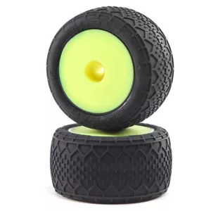 Losi LOS41008 BK Bar Front / Rear Mounted Tires Yellow Wheels : Mini-T 2.0 - Picture 1 of 1