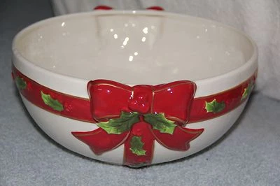 St Nicholas Square HOLLY JOLLY - 11" Bowl NEW WITH TAGS - Image 1 of 4