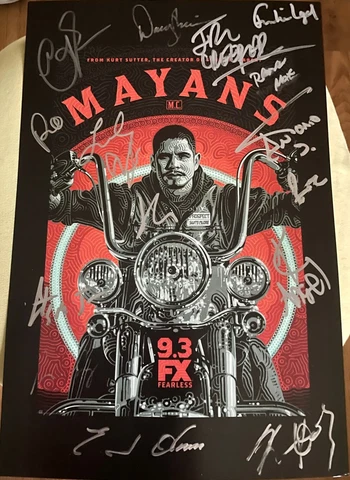 Mayans MC cast signed autographed 2019 SDCC poster (Bolger Cardenas Olmos Pardo) Cover