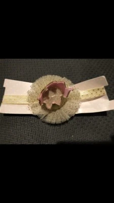 全新带标签 Mud Pie Gold Ruffle Tutu 生日女宝宝派对皇冠头带 — 第 1/2 张图片