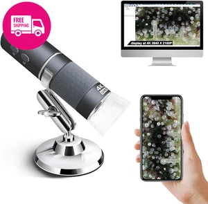 Ninyoon 4K WiFi Digital Microscope – 50x-1000x Wireless USB Endoscope Camera - Picture 1 of 11
