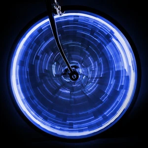 LIGHT  SUNLT BICYCLE  WHEEL GLOW f/ONE-WHEEL BLUE  FOR 1 WHEEL - Picture 1 of 2