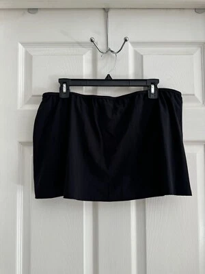 NWT Lands End Black Regular 16 Pleated Mini SWIM SKIRT - Image 1 of 4