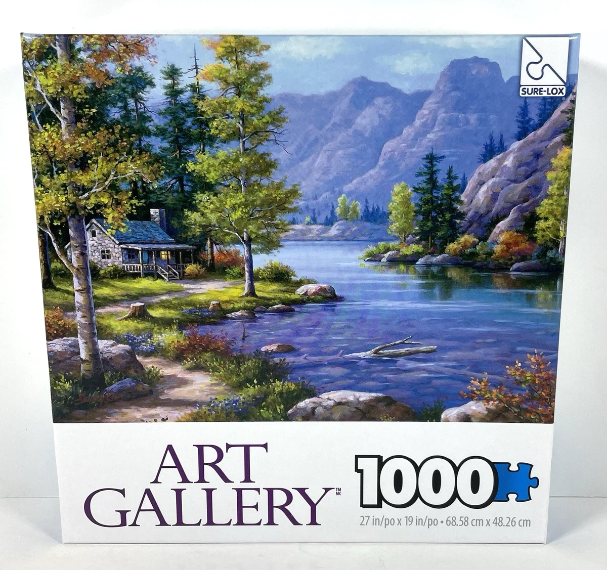 Art Gallery LAKESIDE LODGE Sure-Lox 1000 Pc Jigsaw Puzzle Lake