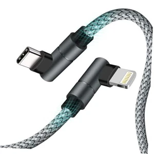 USB C to Lightning Cable 6ft [Apple MFi Certified] PD Fast iPhone Right angle - Afbeelding 1 van 7