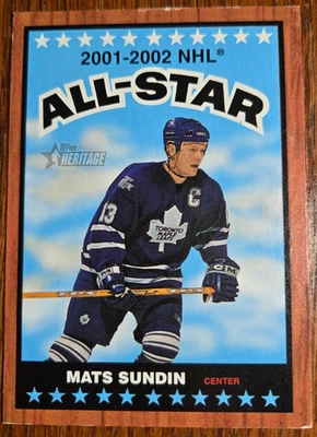 2002-03 Topps Heritage All-Star Mats Sundin #124 Toronto Maple Leafs Mint HOF - Image 1 of 2